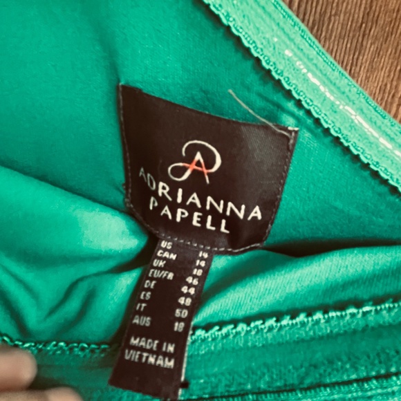 Adrianna Papell Women's One Shoulder Chiffon Gown Special Occasion Dress Size 14 - Picture 10 of 16